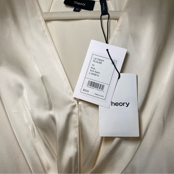 Theory Soft Satin Blouse Size 10 - Picture 11 of 12